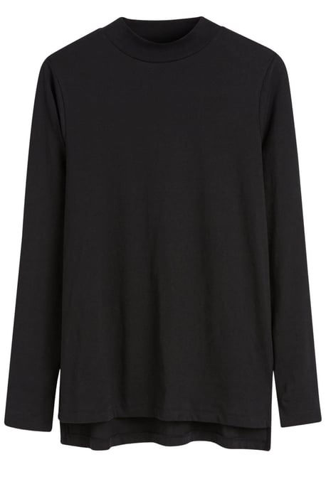 High Neck Long Sleeve Jersey Top