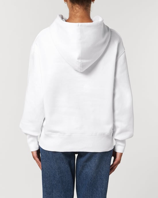 Karma Unisex Relaxed Hoodie in White