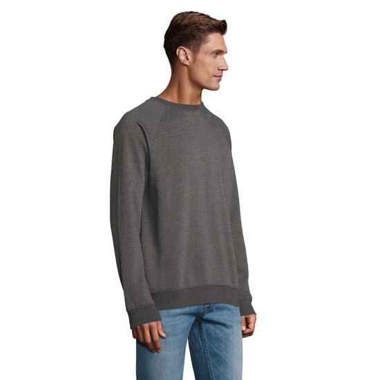 SOLS Unisex Adult Space Organic Raglan Sweatshirt (Houtskool mergel) - Image 5