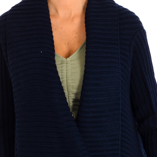 Knitted cardigan with safety pin closure 8515 women