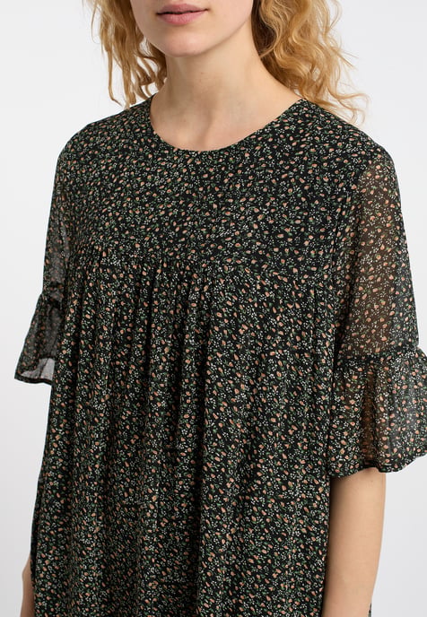 Dreimaster Jurk Dames Zwart Veelkleurig - Image 5