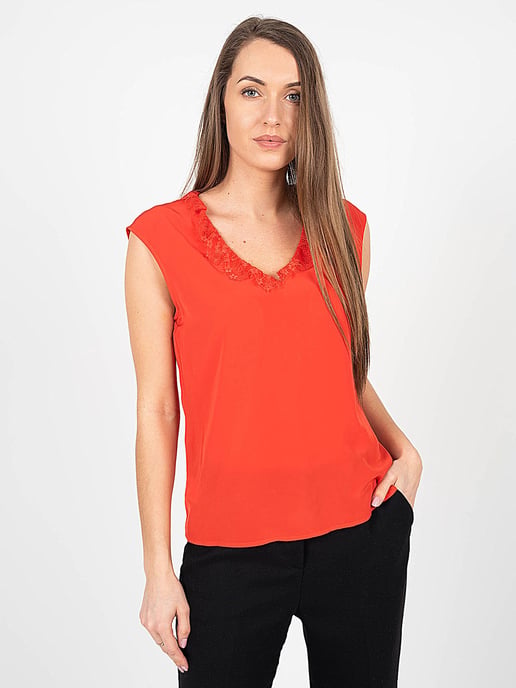 Pinko Top Abbuffato 1 Woman's Red - Image 3