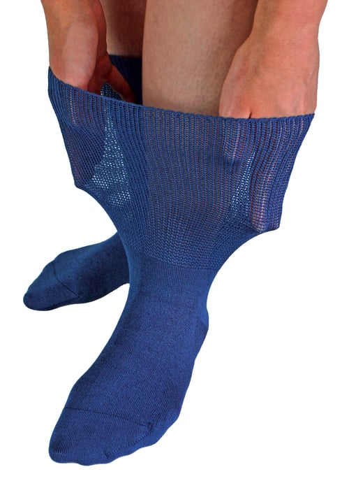 Extra Wide Bamboo Oedema Socks | Dr.Socks | Mens & Ladies | Socks for Swollen Feet Ankles Legs & Diabetics - Navy - Image 1