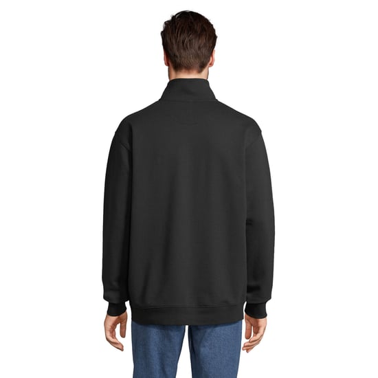 SOLS Unisex Adult Conrad Quarter Zip Sweatshirt (Black) - Image 2