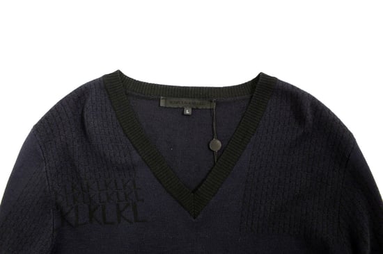 Karl Lagerfeld Blue v-neck pullover sweater