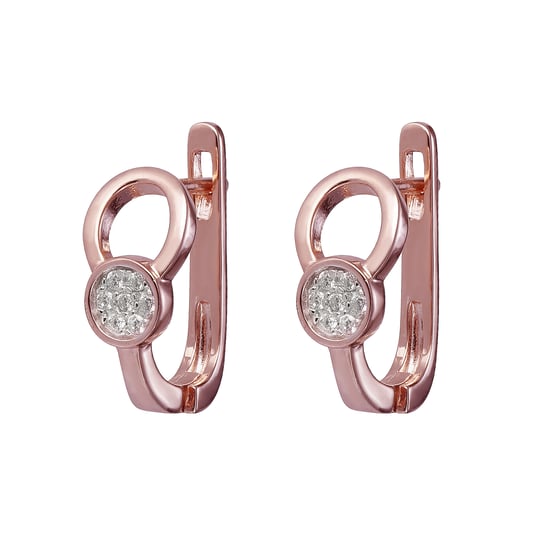 Orphelia 'Gigi' Dames 925 Sterling Zilveren Set: Halsketting + Oorbellen + Ring - Roze SET-7439 - Image 3