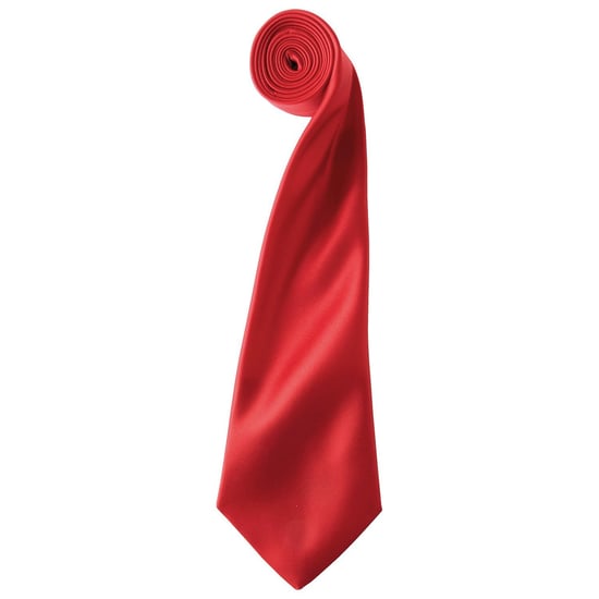 Premier Unisex Adult Colours Satin Tie (Red) - Image 1