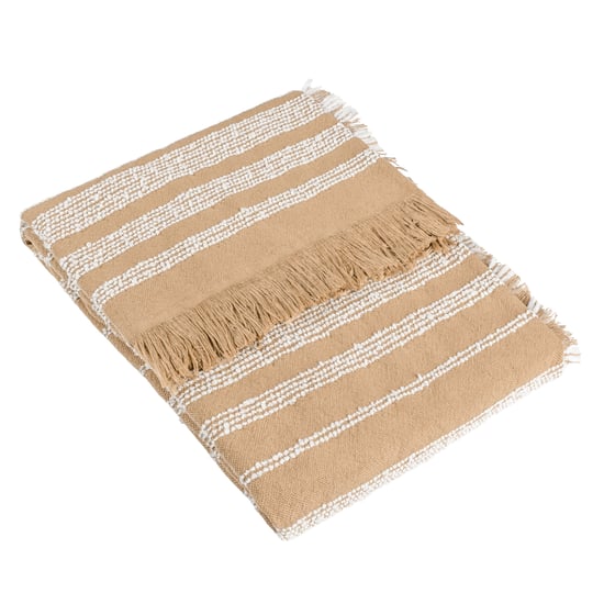 Höem Jour Boucle Yarn Woven Fringed Throw