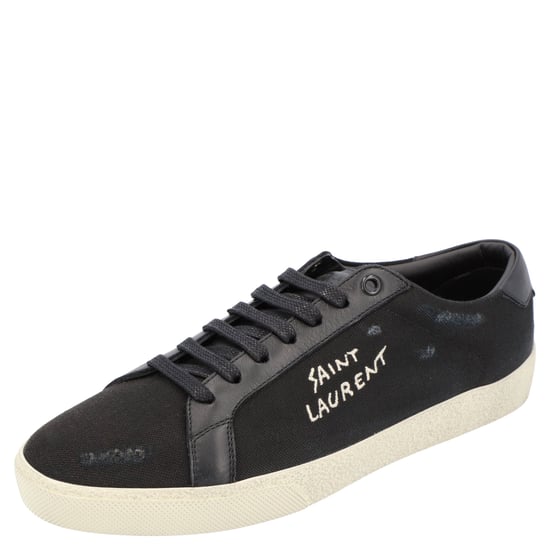Saint Laurent Court Classic Sl/06 Broderade Sneakers Svart - Image 1