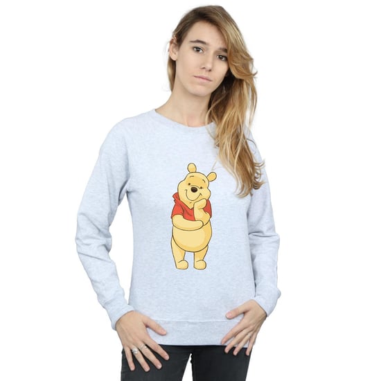 Disney Womens/Ladies Winnie The Pooh Cute Sweatshirt (Sports Grey)