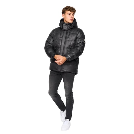 Crosshatch Mens Camptor Panelled Jacket (Svart) - Image 3
