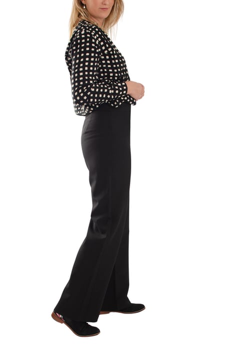 High Waist Wide Leg Smart Trousers