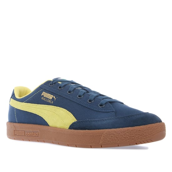 Men's Puma Mallorca Trainers in Blue yellow - Image 2