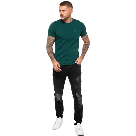 Enzo | Mens Crew Neck T-Shirt - Green - Image 5
