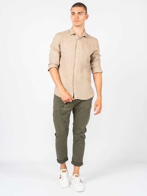 Xagon Man Shirt Lino Men's Beige - Image 2