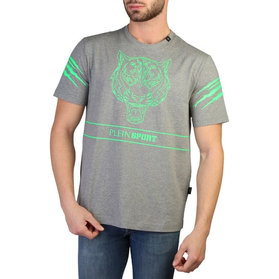 Plein Sport Grå Bomulls T-shirt för Män - Image 1