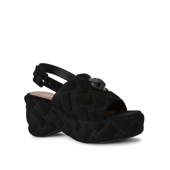 Kurt Geiger London Suede Kensington Wedge Sling Heels