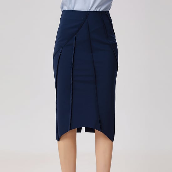 Asymmetrische rok met structurele lijnen - Image 6