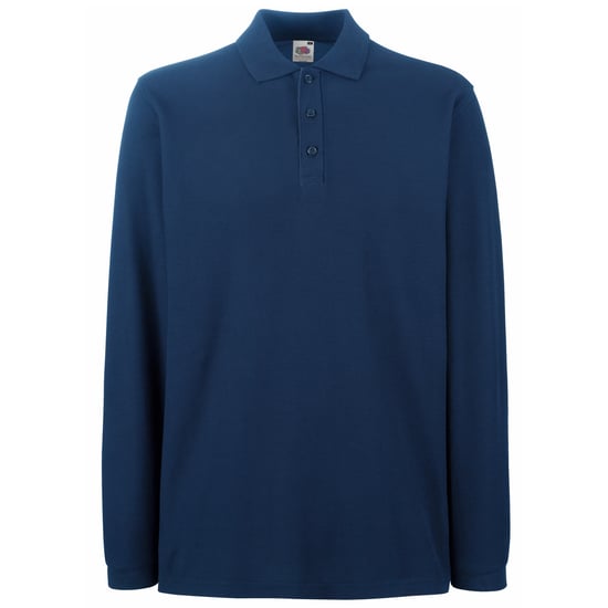 Fruit Of The Loom Mens Premium Long Sleeve Polo Shirt - Image 1