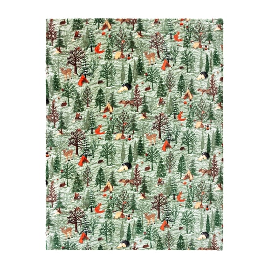 furn. Lodge Wood Sherpa Fleece Throw - Image 2