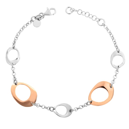 Orphelia 'Isotta' Women's 925 Sterling Silver Bracelet - Silver/Rose ZA-7192