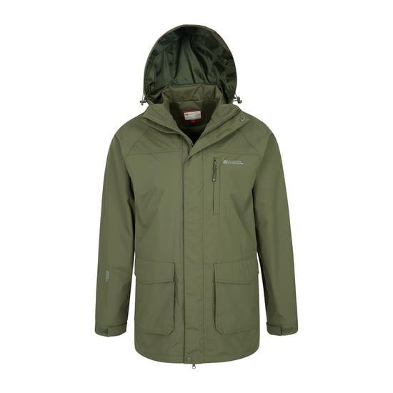 Mountain Warehouse Mens Glacier II Long Waterproof Jacket (Green)