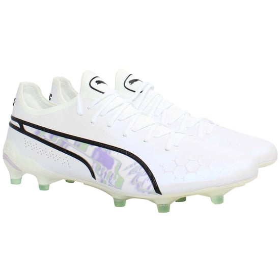 Puma King Ultimate Brilliance FG/AG Womens White Football Boots - Image 3