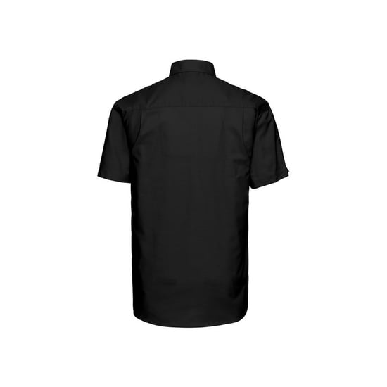 Russell Collection Mens Oxford Easy-Care Short-Sleeved Shirt (Black) - Image 2