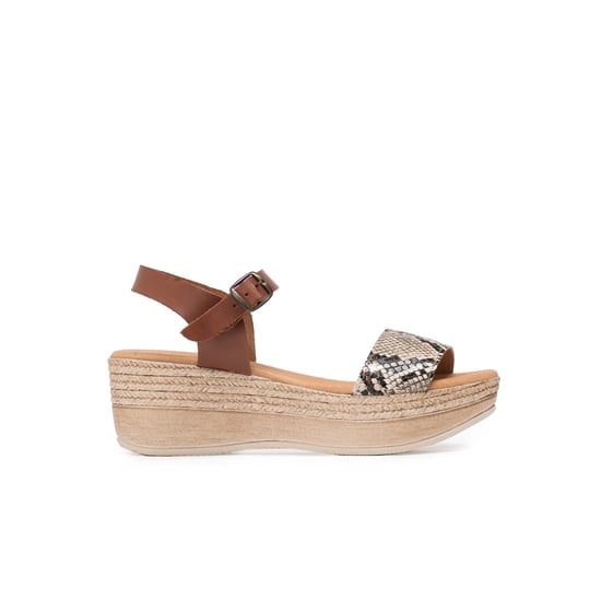Eva Lopez Wedge Sandals Snake Women Summer Shoes