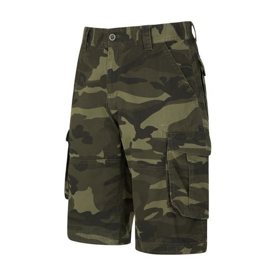 Mountain Warehouse Heren Camo Cargo Shorts (Khaki Groen/Zwart) - Image 3
