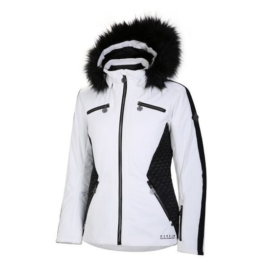 Dare 2B Womens/Ladies Julien Macdonald Mastery Contrast Ski Jacket (White/Black)