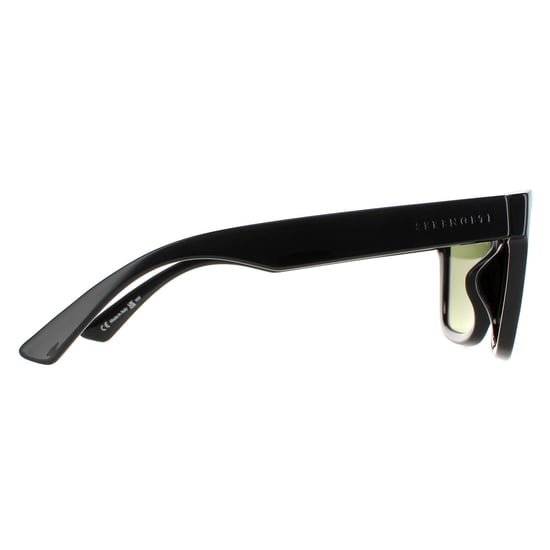 Serengeti Square Womens Shiny Black Saturn Polarized 555nm Rolla