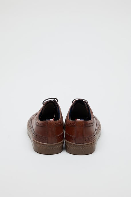 Ben Sherman Preston Leather Men's Reddish Brown Lace-Up Shoes - Image 4