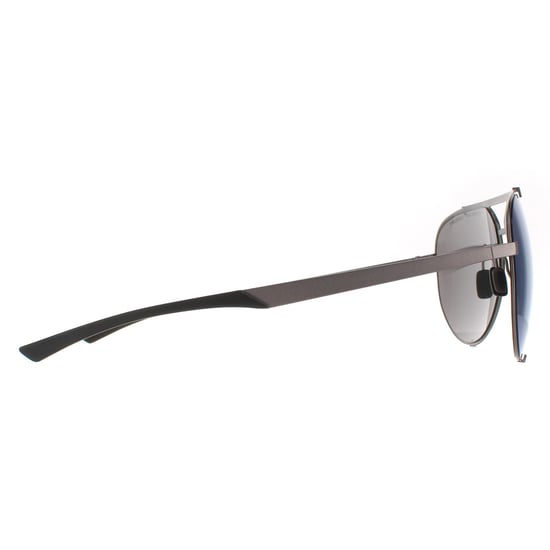 Porsche Design Aviator Mens Dark Gunmetal Black Strong Dark Blue Mirror P8920