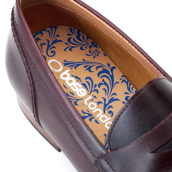 Base London Bruno Leren Heren Bordo Loafers - Image 6