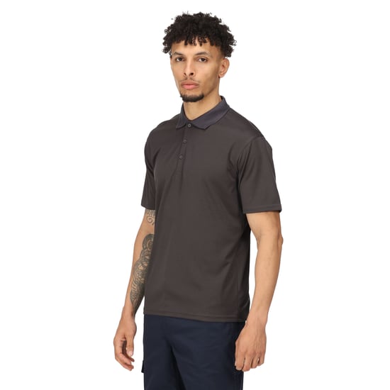 Regatta Mens Pro Moisture Wicking Polo Shirt (Seal Grey)