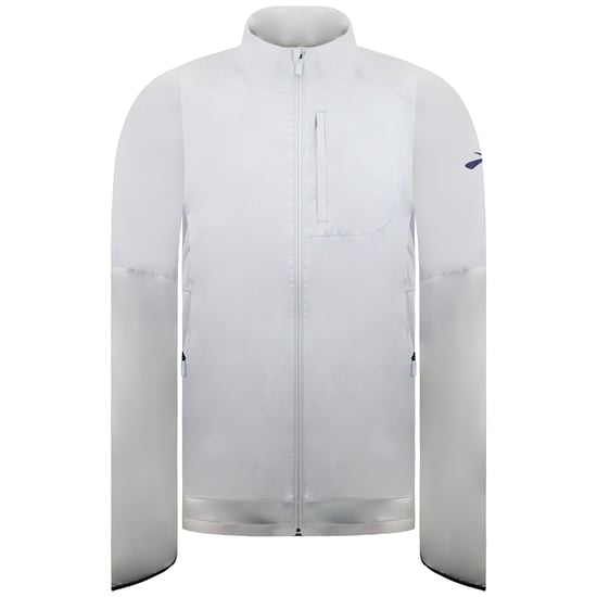 Brooks Fushion Mens White Hybrid Running Jacket - Image 1