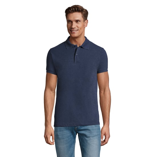 SOLS Heren Perfect Heather Poloshirt (Denim Heather) - Image 1