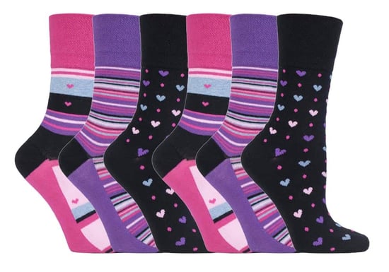 Gentle Grip - 6 Pairs Ladies Gentle Grip Non Elastic Socks - GG134 - Image 1