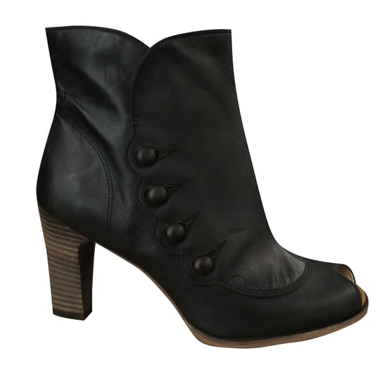 Timberland Marge Peep Toe Zip Up Womens Heel Boots Brown 25684 B5E - Image 1