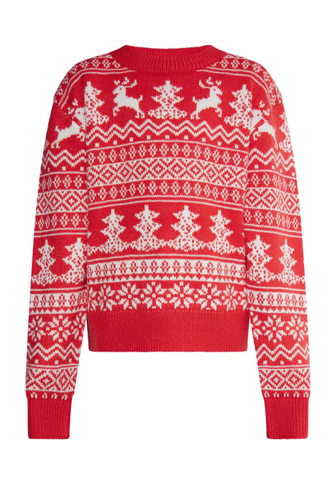 Mymo Jumper meisjes (kinderen) rood wit - Image 1