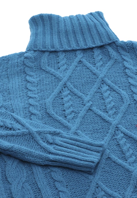 Mymo Turtleneck pullover women turquoise - Image 3