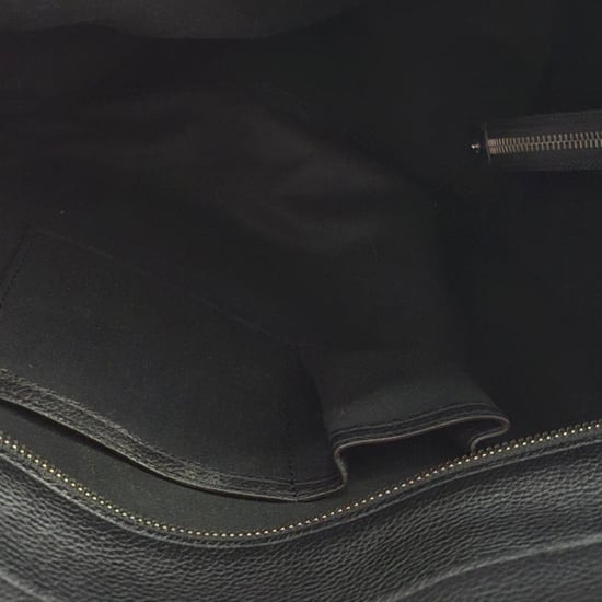 Celine Drummed Shoulder Luggage Tote Bag in Black Leather - Image 6