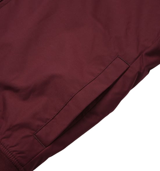 Men's Fred Perry Brentham Padded Hooded Jacket in Burgundy