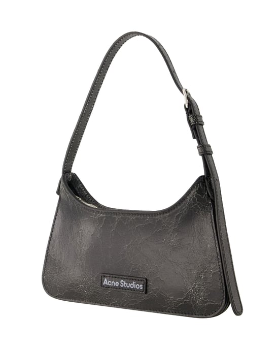 Platt Micro Crackle Hobo Bag - Acne Studios - Leather - Black - Image 2