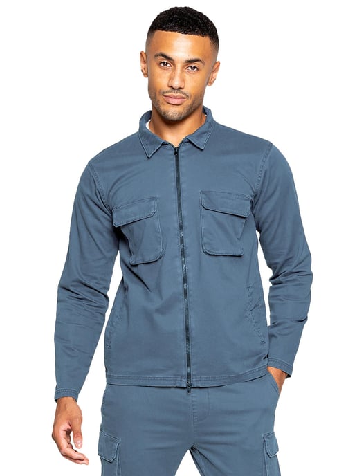 Enzo | Mens Cargo Overshirt Jacket - Image 2