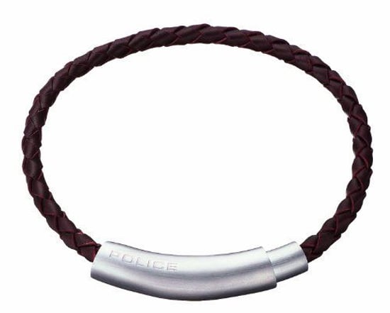 Police: "Close" Brown Leather Wrist Band