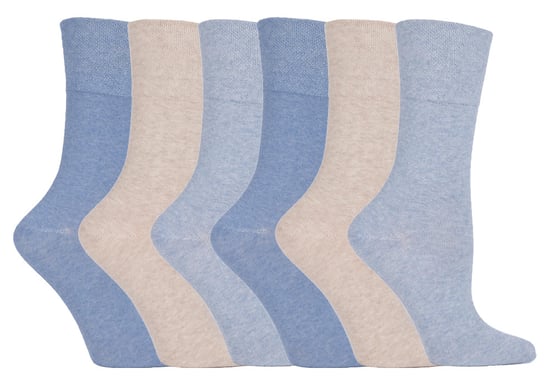 Gentle Grip - 6 Pairs Ladies Gentle Grip Non Elastic Socks - LGG73 - Image 1