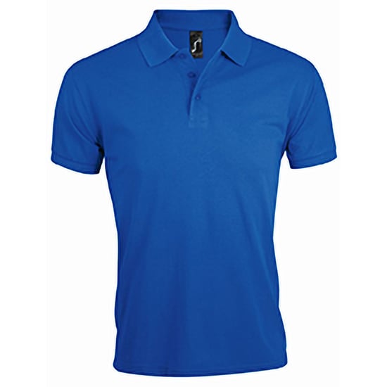 SOLs Mens Prime Pique Plain Short Sleeve Polo Shirt (Royal Blue) - Image 1