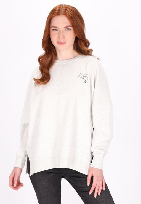 Dreimaster Sweatshirt Dames wol wit melange - Image 3